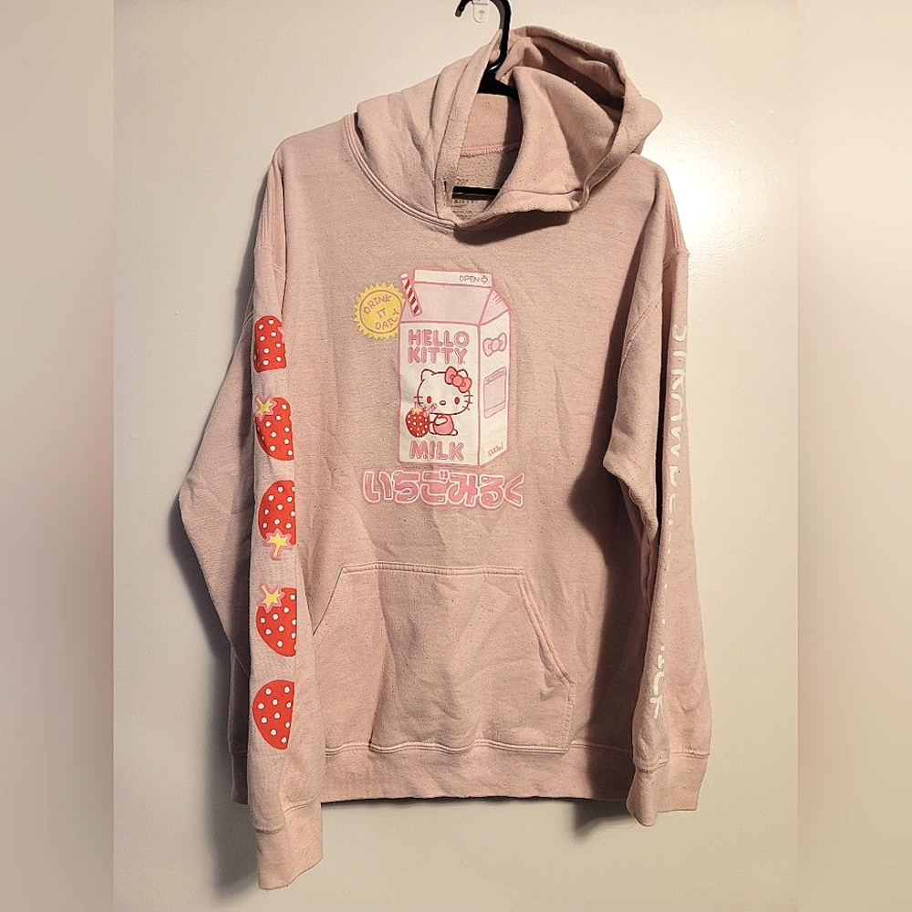 Hello Kitty Strawberry Milk Hoodie Size L